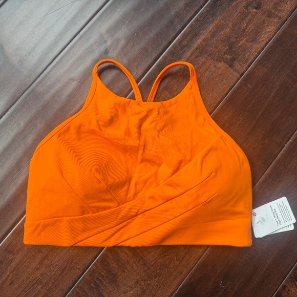 lululemon athletica Other - Lululemon Flow Y Wrap Front High Neck Bra, ORFH, Size 8, NWT